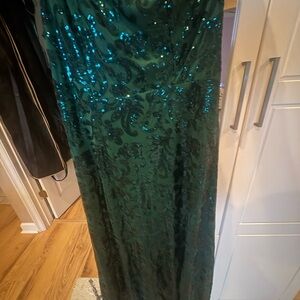 Emerald Green Sequin Gown
